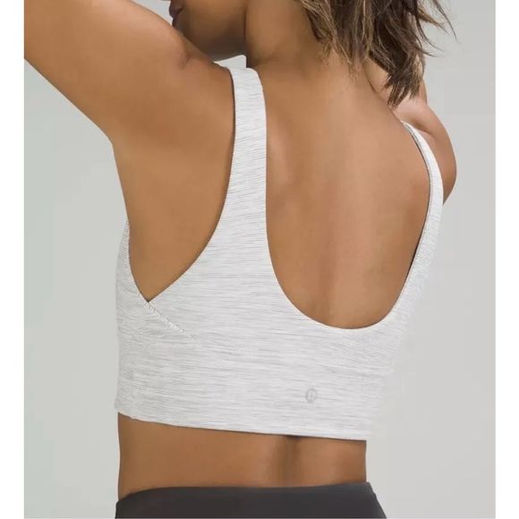 lululemon athletica Other - lululemon align reversible bra white/gray stripes yoga sports bra women’s size 8